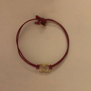 Tory Burch Adjustable Embrace Ambition Bracelet - Maroon